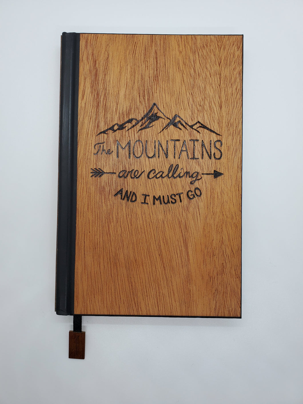 The Mountains Are Calling Wooden Journal