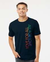 Load image into Gallery viewer, All For Love Rainbow Unisex Short Sleeve Crew (Preorder)
