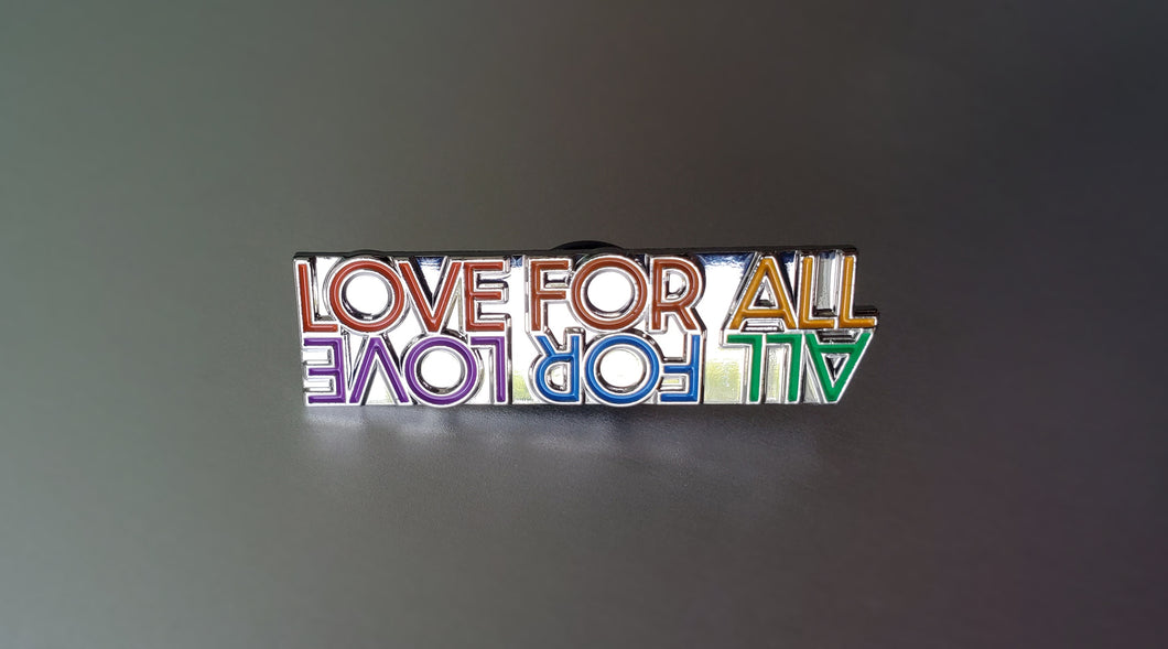 All For Love Silver Enamel Pin