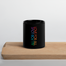 Load image into Gallery viewer, Love For All Black Glossy Mug
