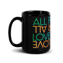 Load image into Gallery viewer, Love For All 2 Black Glossy Mug
