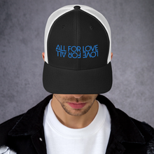 Load image into Gallery viewer, All For Love Blue Trucker Cap
