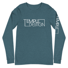 Load image into Gallery viewer, Temple Design Unisex Long Sleeve Tee with White Logo

