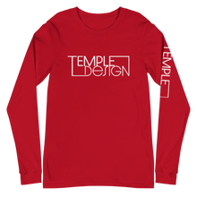 Load image into Gallery viewer, Temple Design Unisex Long Sleeve Tee with White Logo
